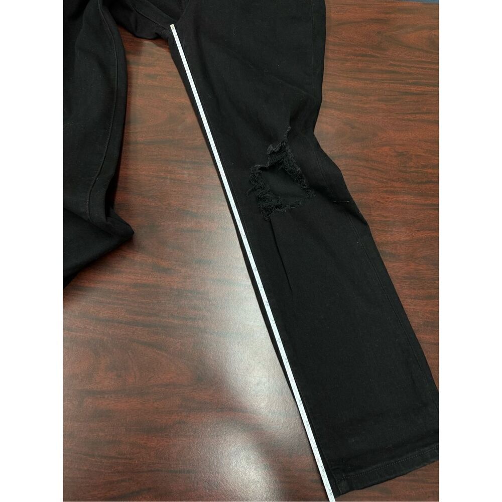 NWT Buckle Vervet Black Skeeter Stretch Boyfriend Distressed Black Jeans Size 27 - Picture 8 of 9